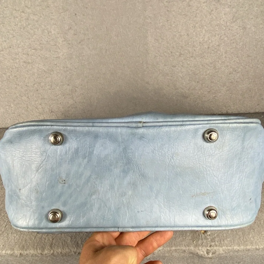 70s VTG Luggage Samsonite Cordoba Weekender Tote Shoulder Bag‎ Blue Carry On